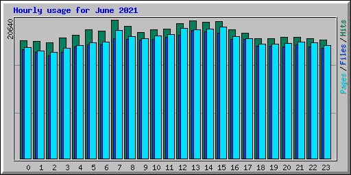 Hourly usage for June 2021